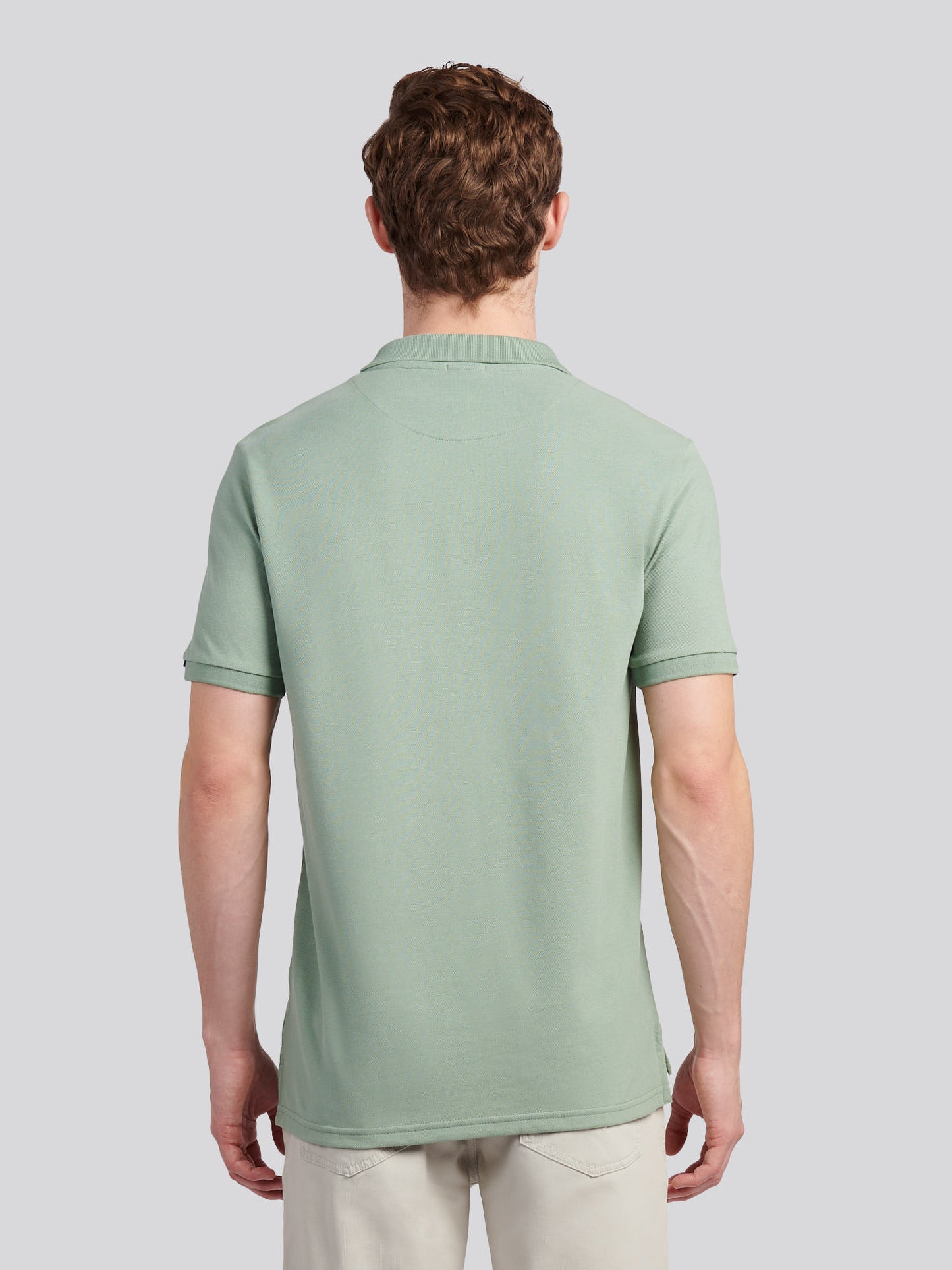 Mens Double Horsemen  Polo Shirt in Iceberg Green