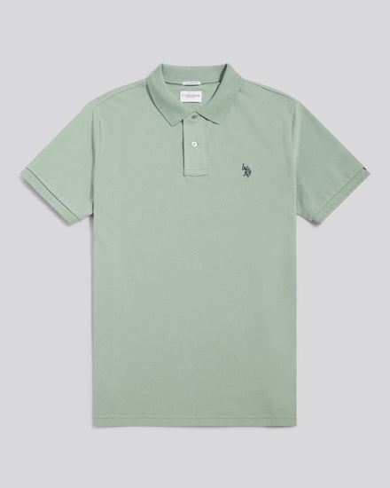 Mens Double Horsemen  Polo Shirt in Iceberg Green