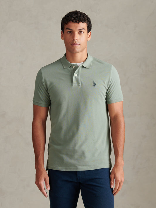 Mens Double Horsemen Polo Shirt Lily Pad