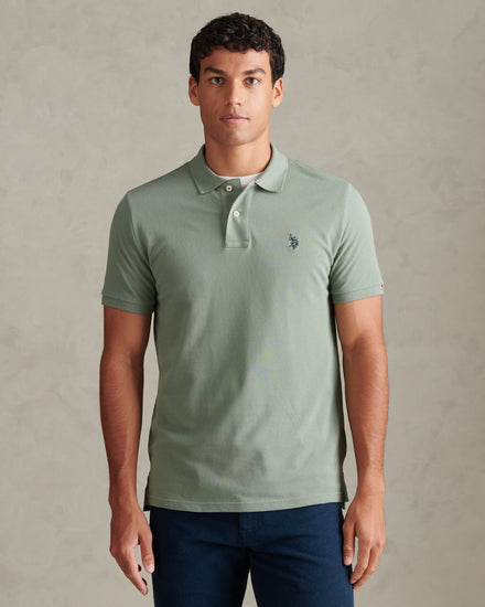 Mens Double Horsemen Polo Shirt Lily Pad