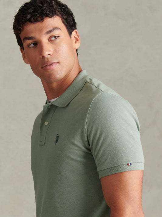 Mens Double Horsemen Polo Shirt Lily Pad