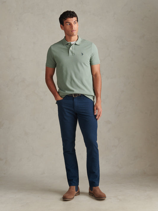 Mens Double Horsemen Polo Shirt Lily Pad