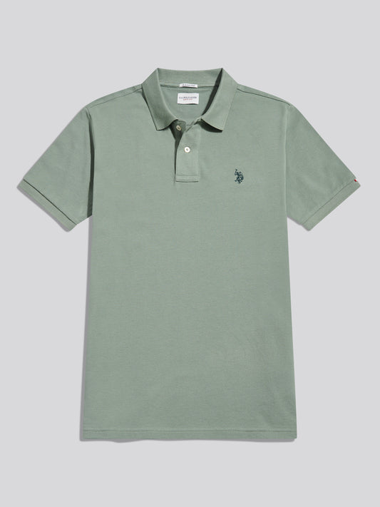 Mens Double Horsemen Polo Shirt Lily Pad