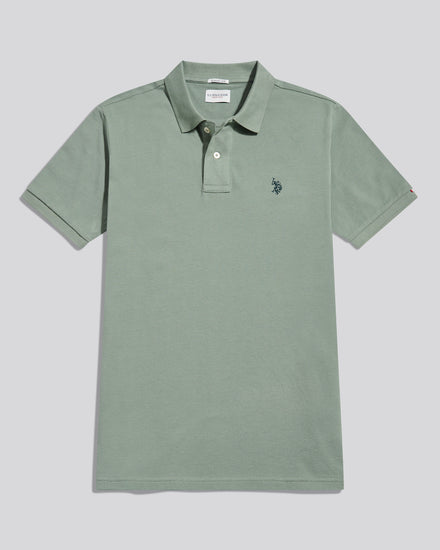 Mens Double Horsemen Polo Shirt Lily Pad