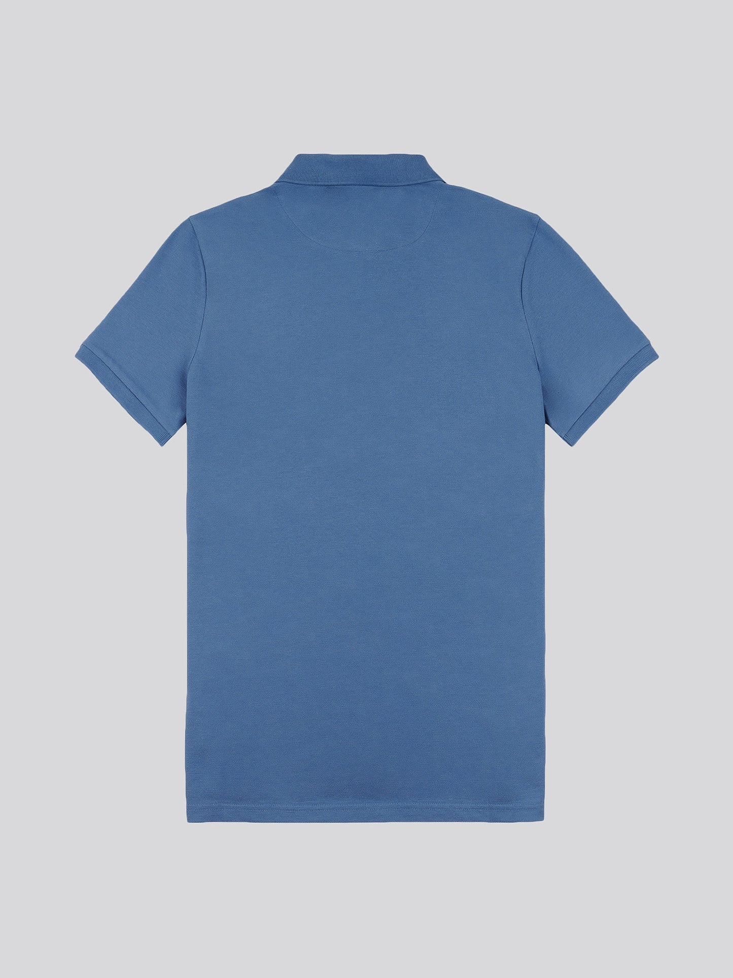 Mens Double Horsemen  Polo Shirt in Blue Horizon