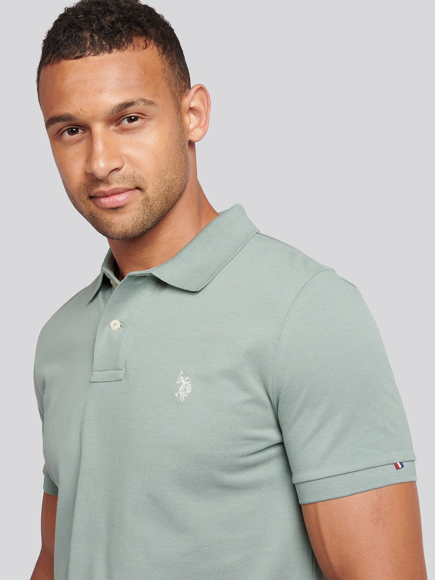 Mens Double Horsemen Polo Shirt Chinois Green