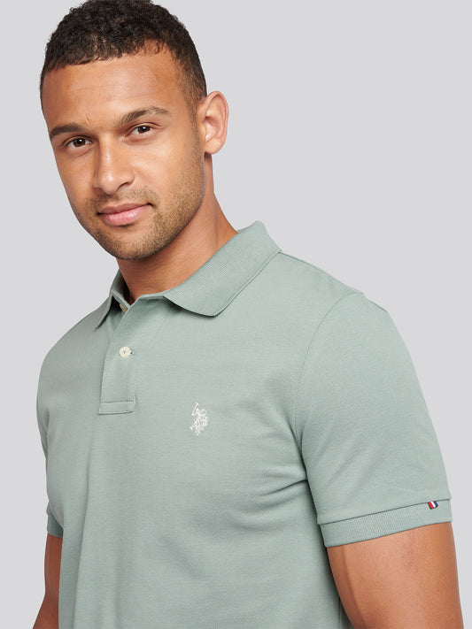 Mens Double Horsemen Polo Shirt Chinois Green