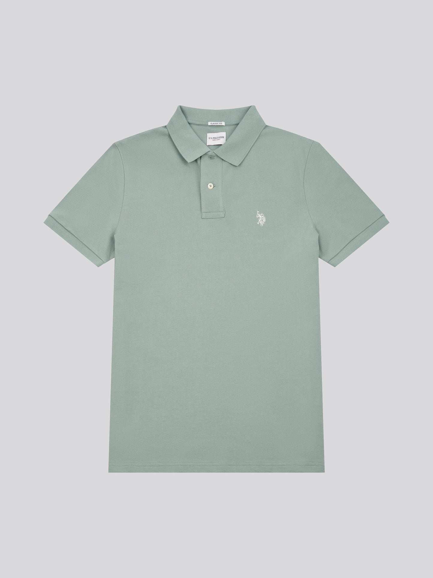 Mens Double Horsemen Polo Shirt Chinois Green