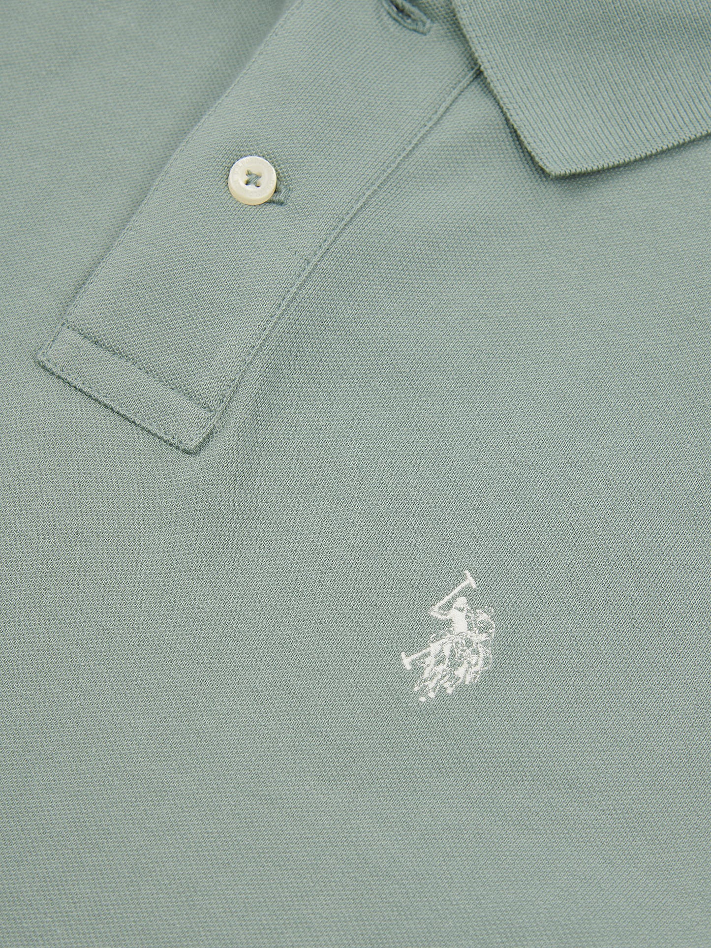 Mens Double Horsemen Polo Shirt Chinois Green