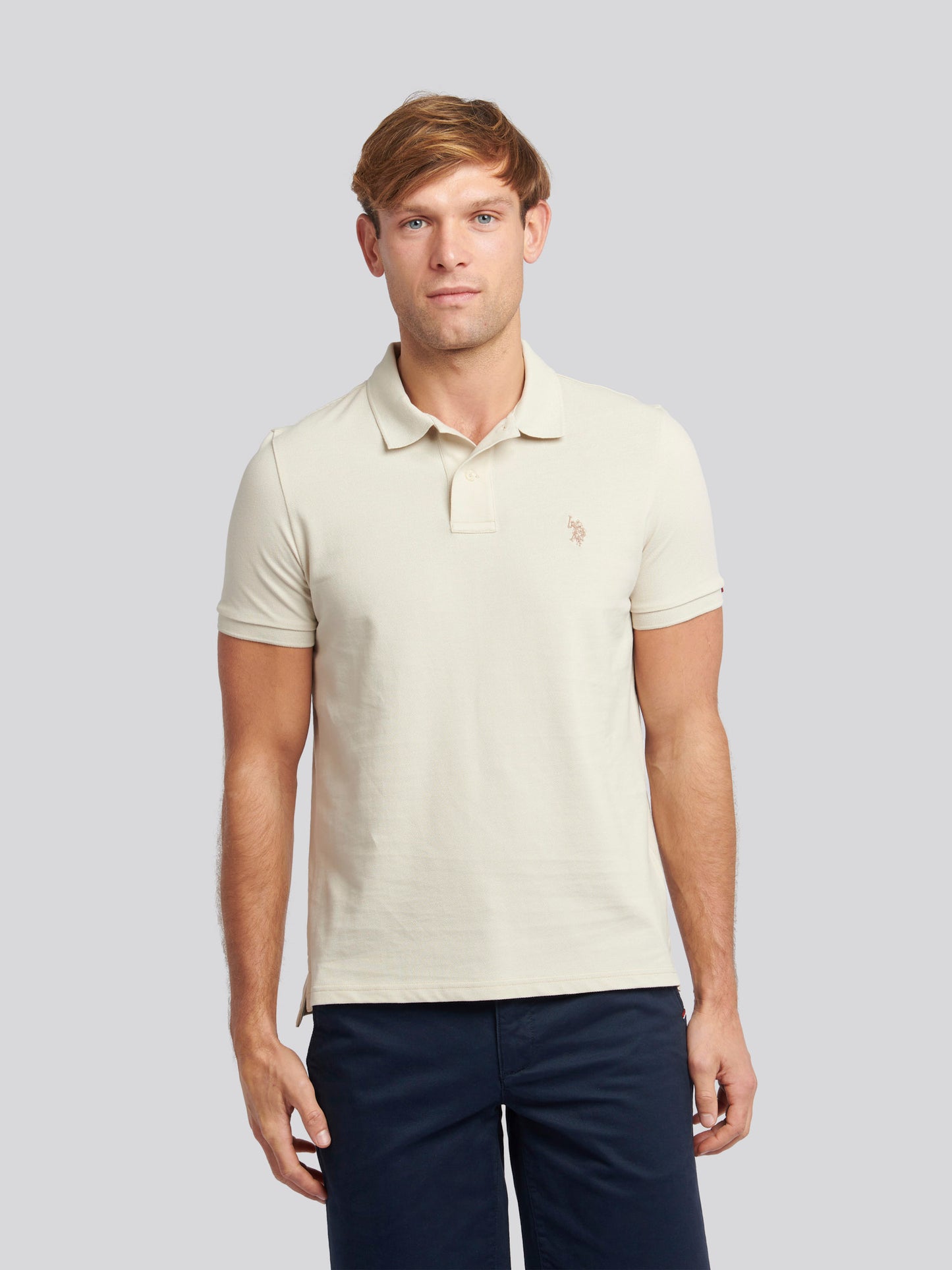 Mens Double Horsemen  Polo Shirt in French Oak