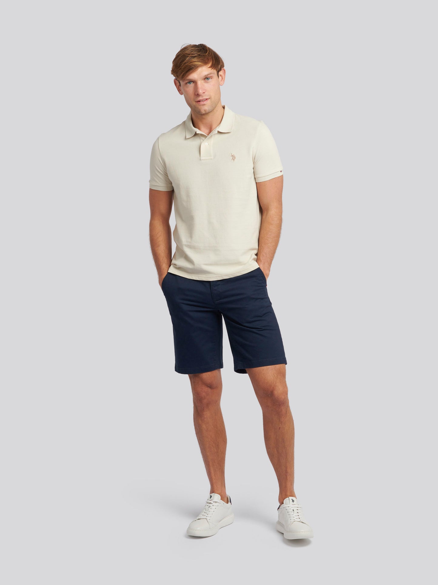 Mens Double Horsemen  Polo Shirt in French Oak