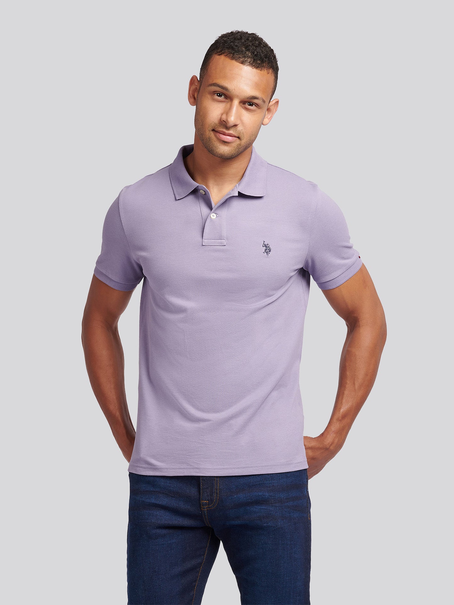 Mens Double Horsemen Polo Shirt Dusk