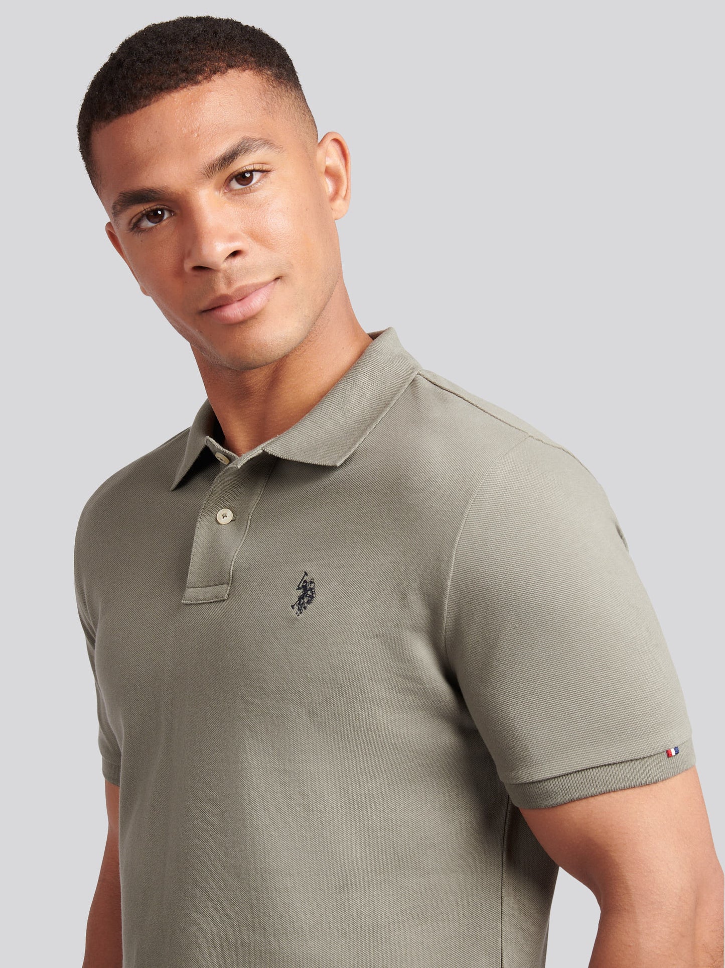 Mens Double Horsemen  Polo Shirt in Mulled Basil