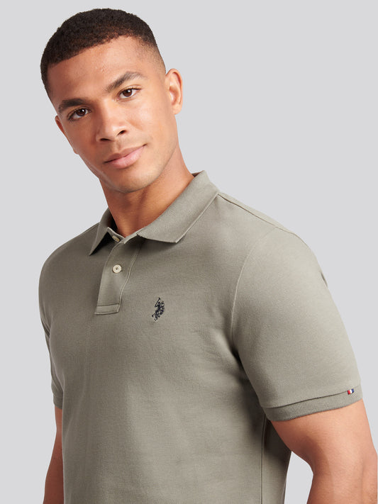 Mens Double Horsemen  Polo Shirt in Mulled Basil