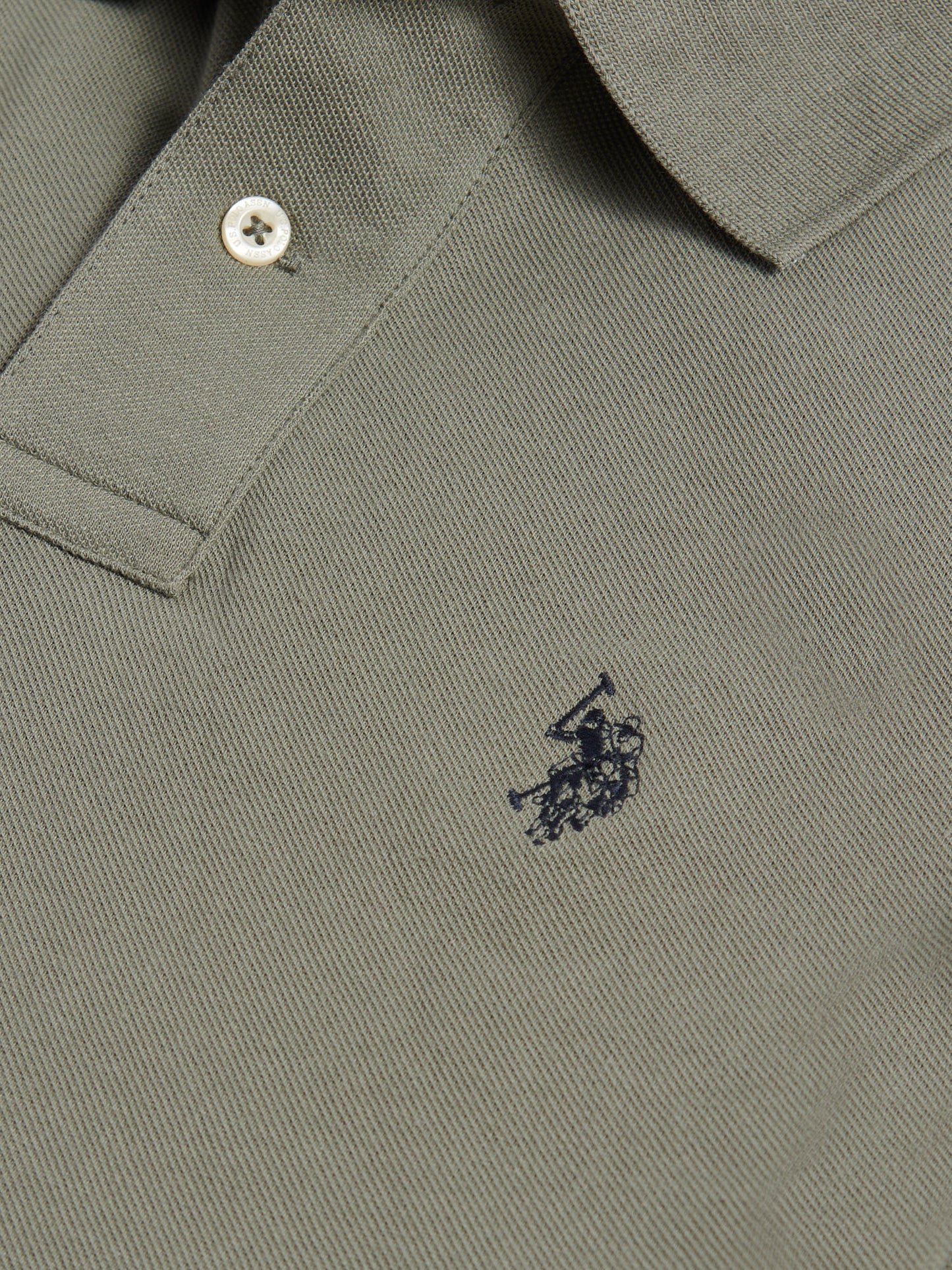 Mens Double Horsemen  Polo Shirt in Mulled Basil
