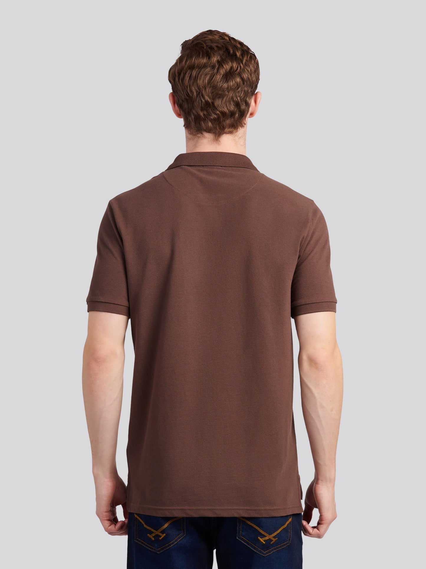 Mens Double Horsemen  Polo Shirt in Chocolate Martini