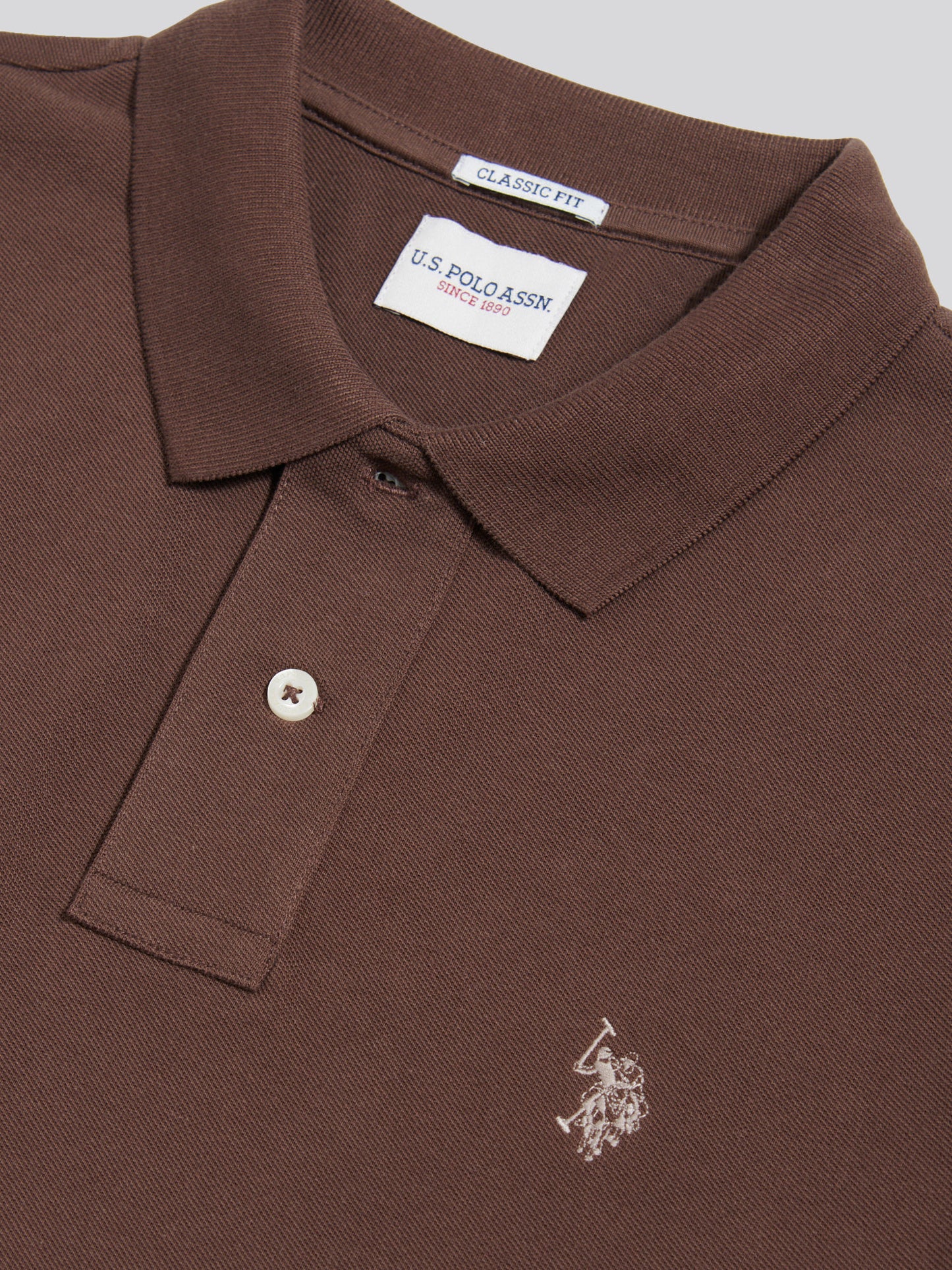 Mens Double Horsemen  Polo Shirt in Chocolate Martini