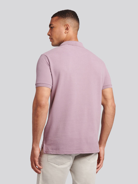 Mens Double Horsemen  Polo Shirt in Elderberry