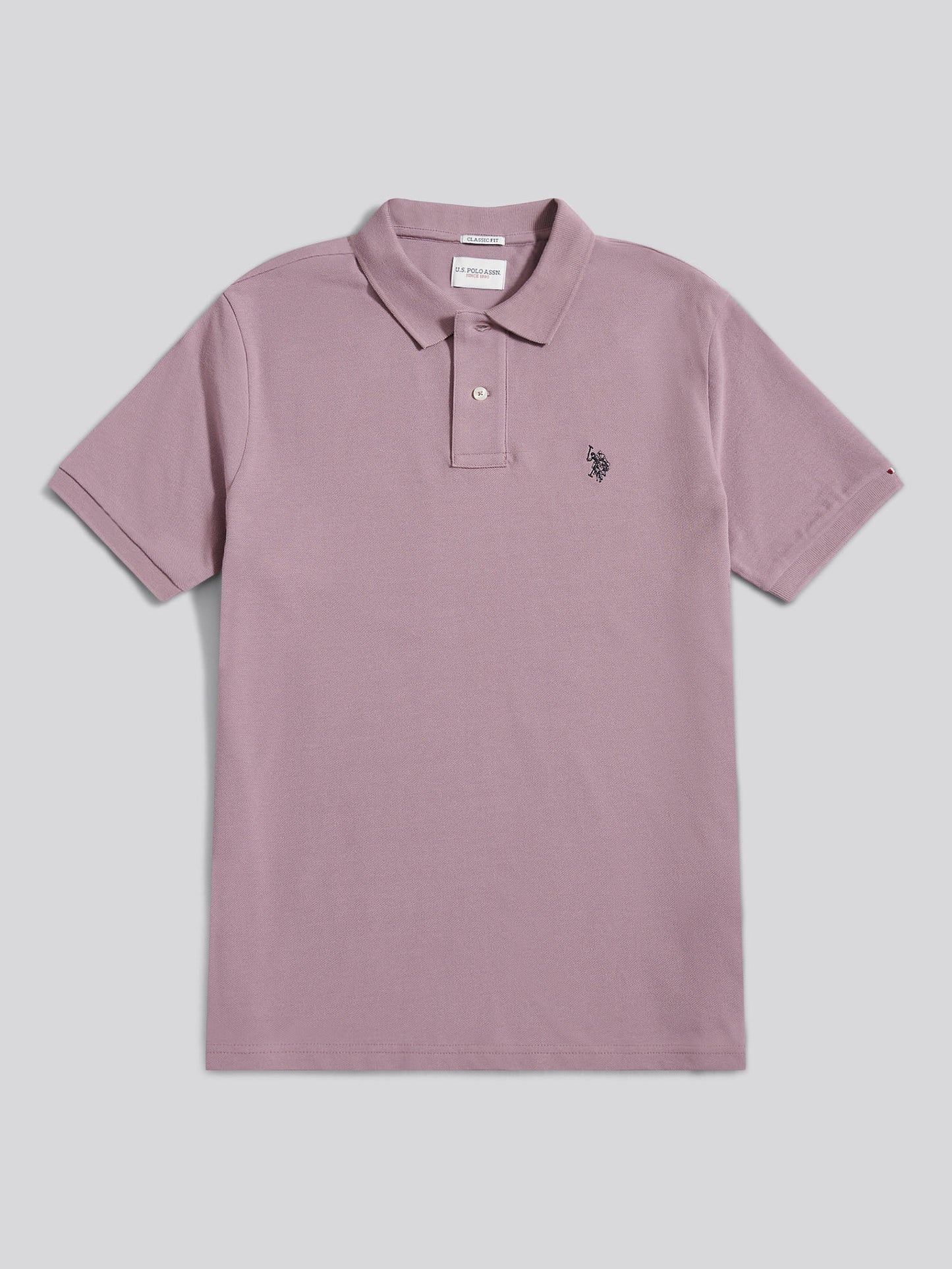 Mens Double Horsemen  Polo Shirt in Elderberry