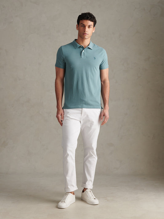 Mens Double Horsemen Polo Shirt Arctic
