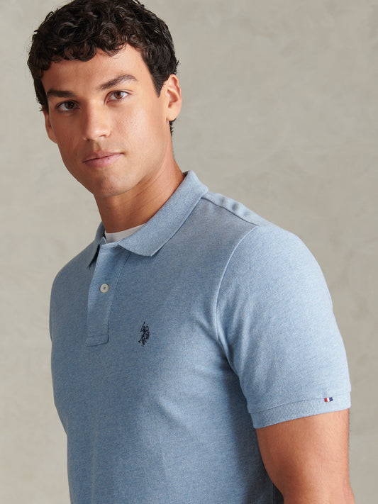 Mens Double Horsemen Polo Shirt Ashleigh Blue Marl