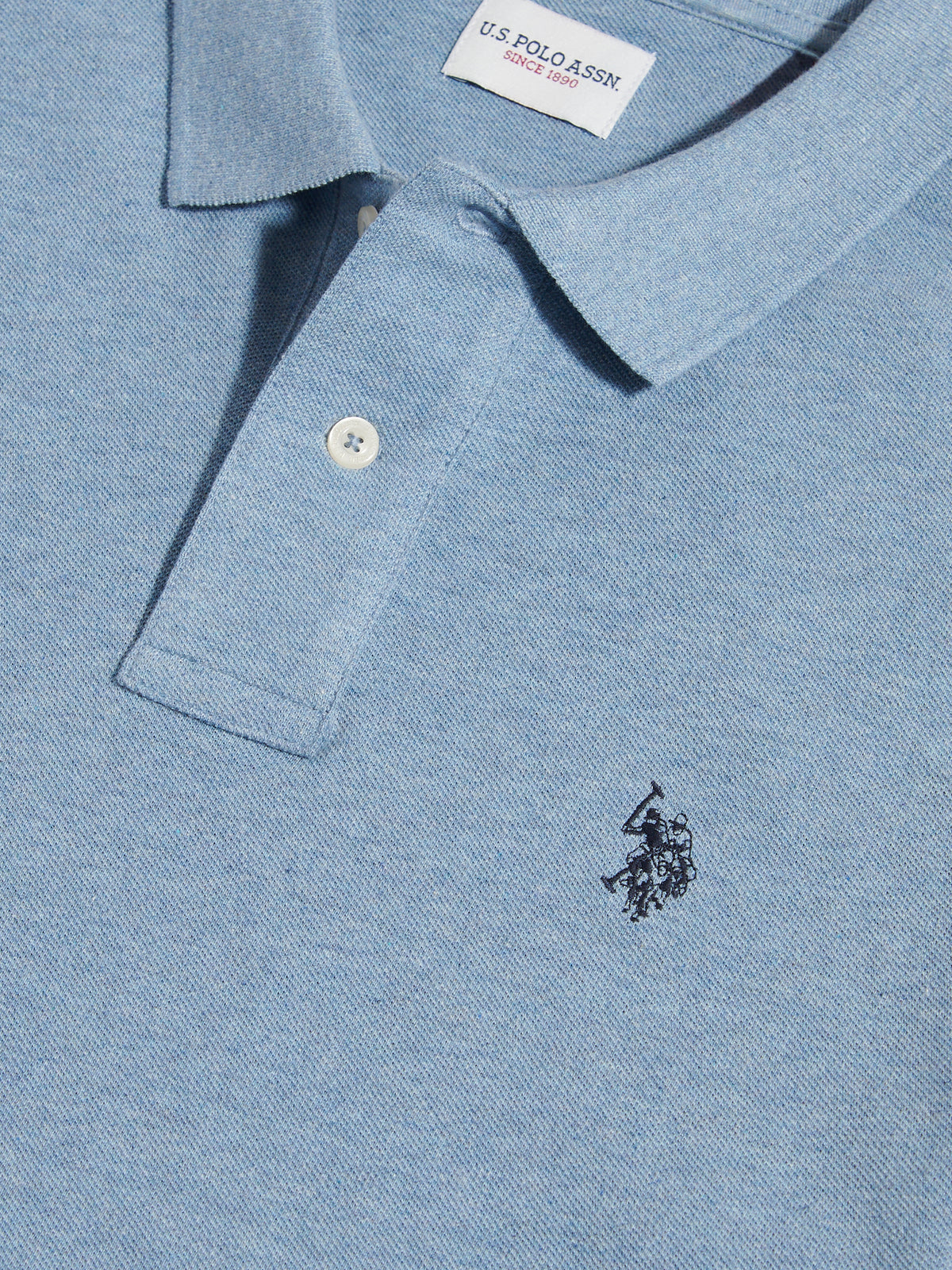 Mens Double Horsemen Polo Shirt Ashleigh Blue Marl