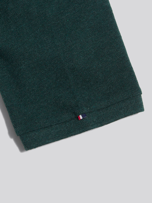 Mens Double Horsemen Polo Shirt Green Gables Marl