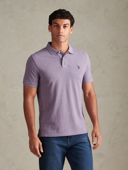Mens Double Horsemen Polo Shirt Daybreak Marl