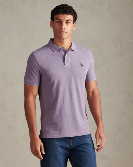 Mens Double Horsemen Polo Shirt Daybreak Marl
