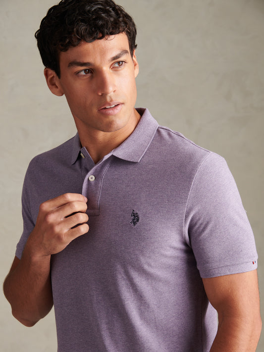 Mens Double Horsemen Polo Shirt Daybreak Marl