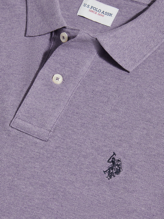 Mens Double Horsemen Polo Shirt Daybreak Marl
