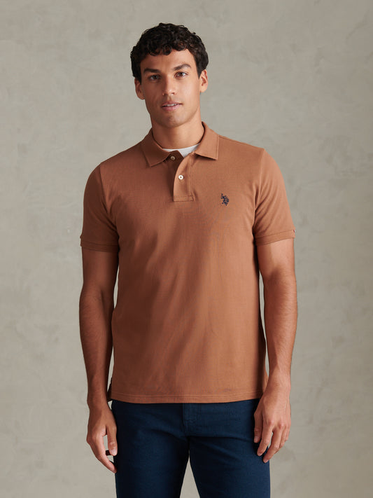Mens Double Horsemen Polo Shirt Autumn Leaf
