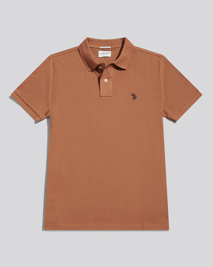 Mens Double Horsemen Polo Shirt Autumn Leaf