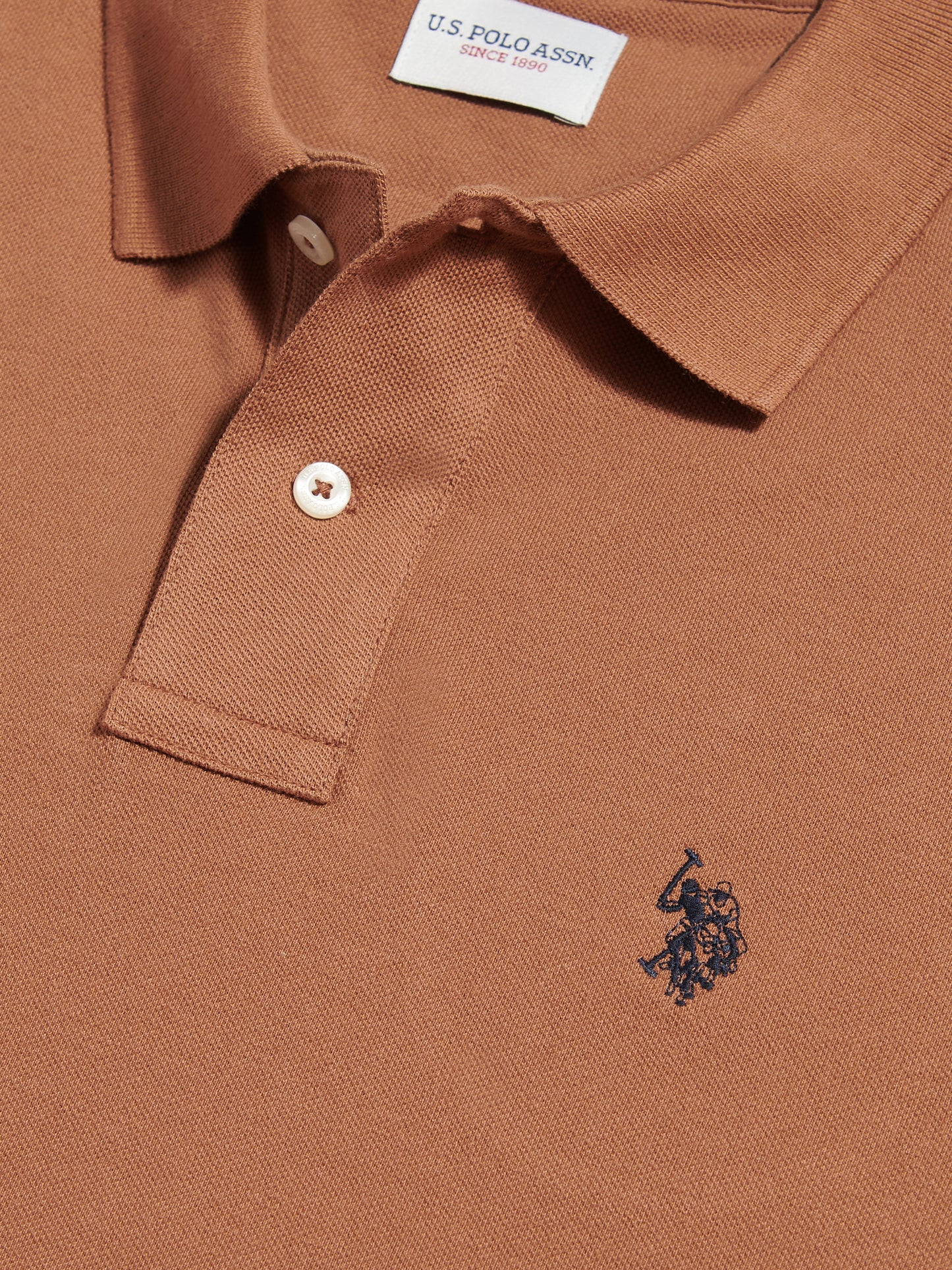 Mens Double Horsemen Polo Shirt Autumn Leaf