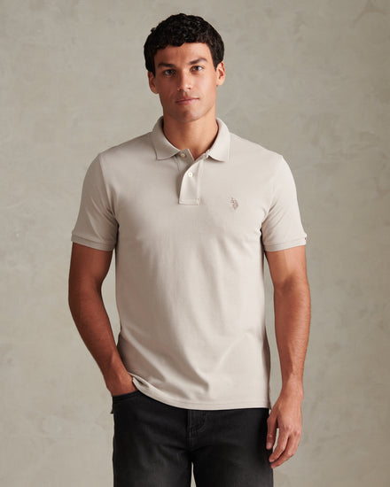 Mens Double Horsemen Polo Shirt Cinder