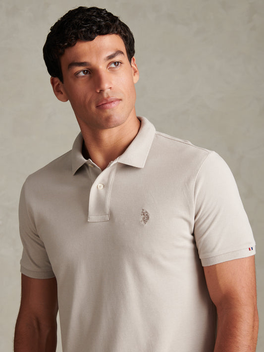 Mens Double Horsemen Polo Shirt Cinder