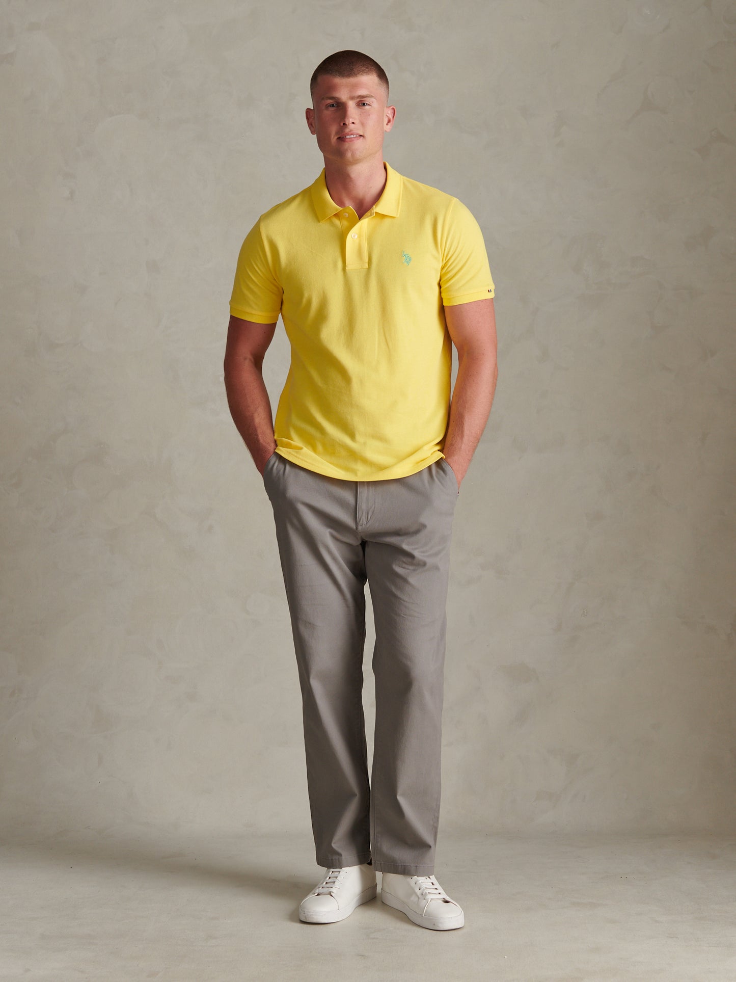 Mens Double Horsemen Polo Shirt Goldfinch