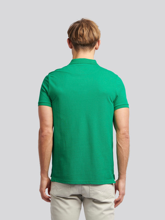 Mens Double Horsemen  Polo Shirt in Lush Meadow