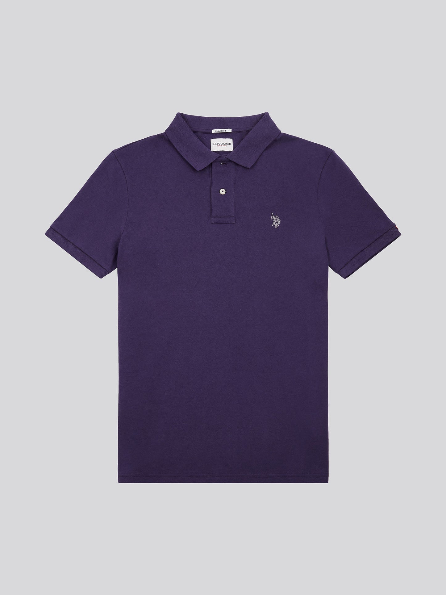 Mens Double Horsemen Polo Shirt Purple Plumeria
