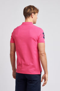 Mens Player 3 Pique Polo Shirt in Raspberry Sorbet
