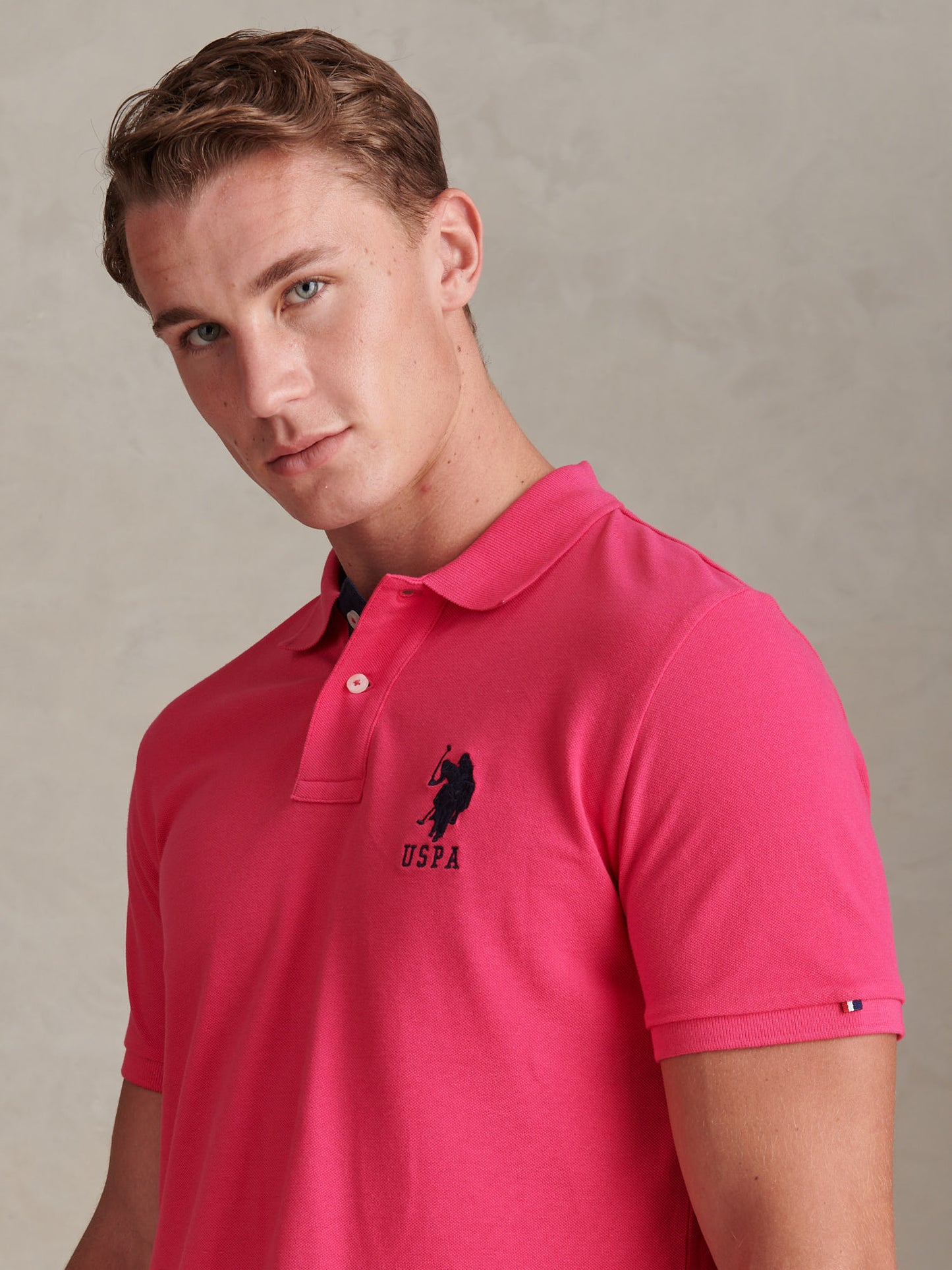 Mens Player 3 Polo Shirt Raspberry Sorbet