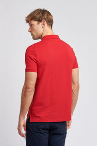Mens Player 3 Pique Polo Shirt in Haute Red