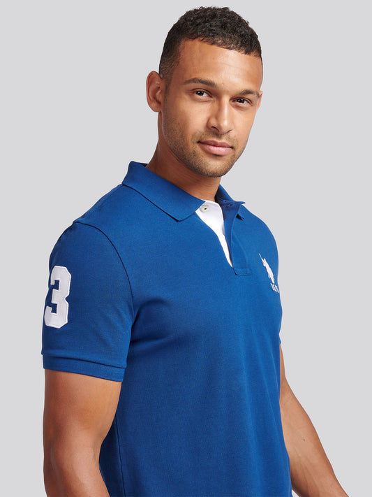 Mens Player 3 Polo Shirt Navy Peony