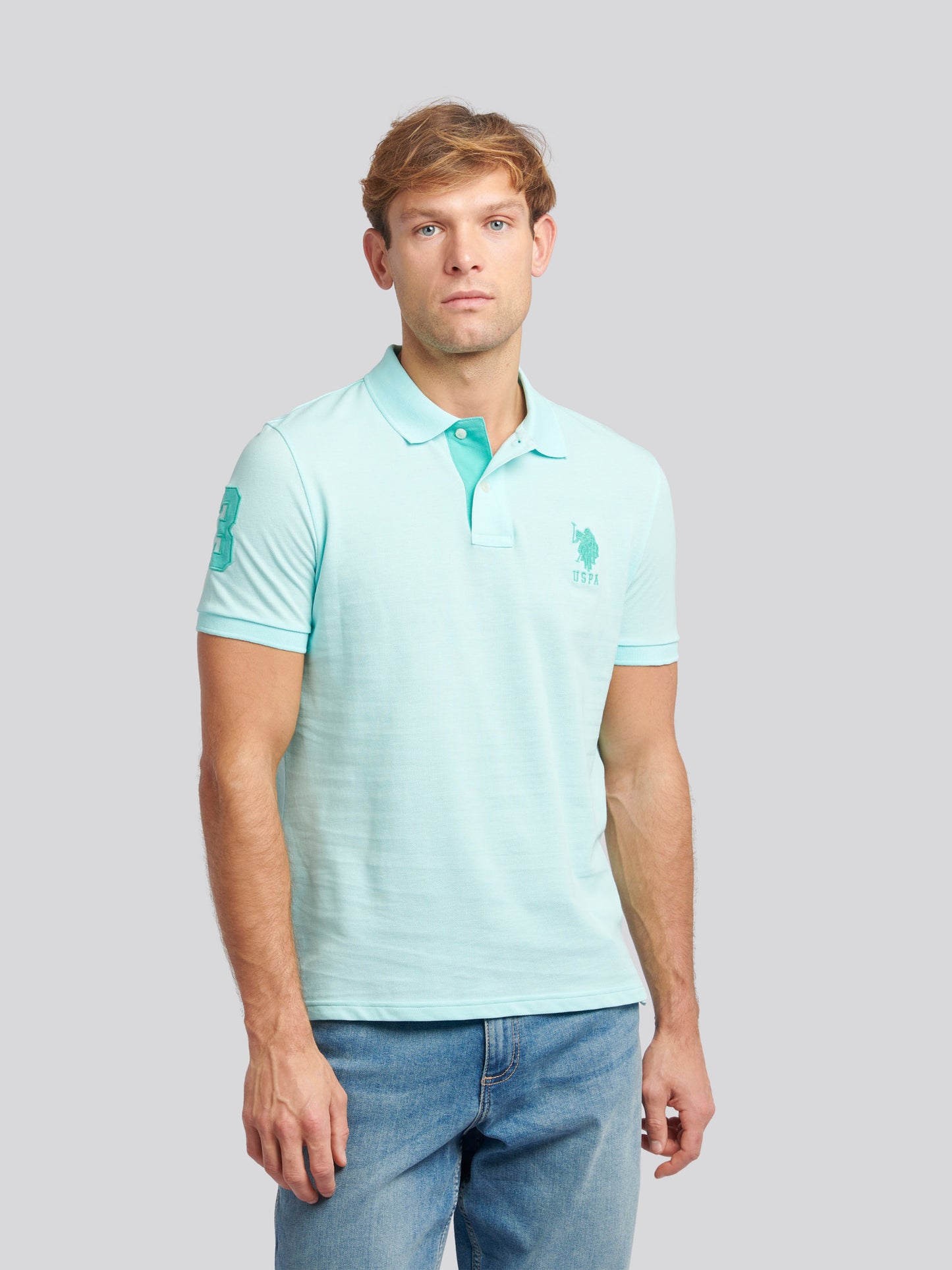 Mens Player 3 Polo Shirt Water Ballet
