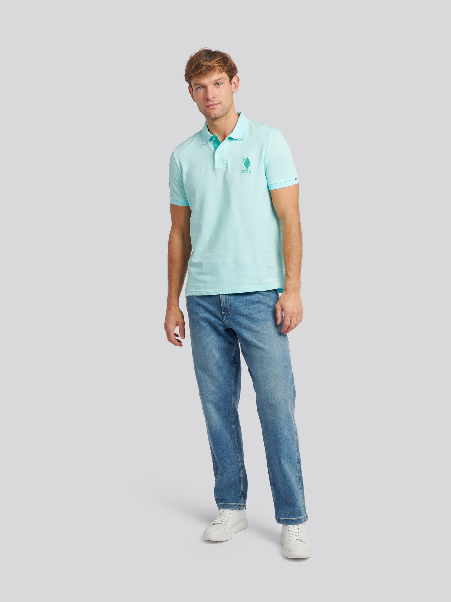 Mens Player 3 Polo Shirt Water Ballet