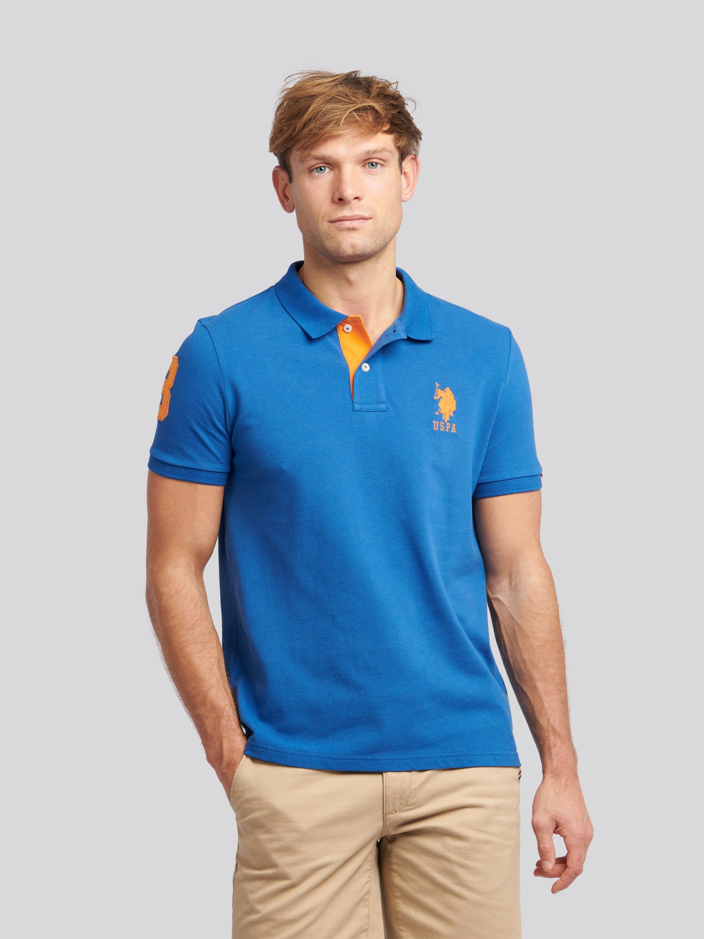 Mens Player 3 Polo Shirt Deja Vu Blue
