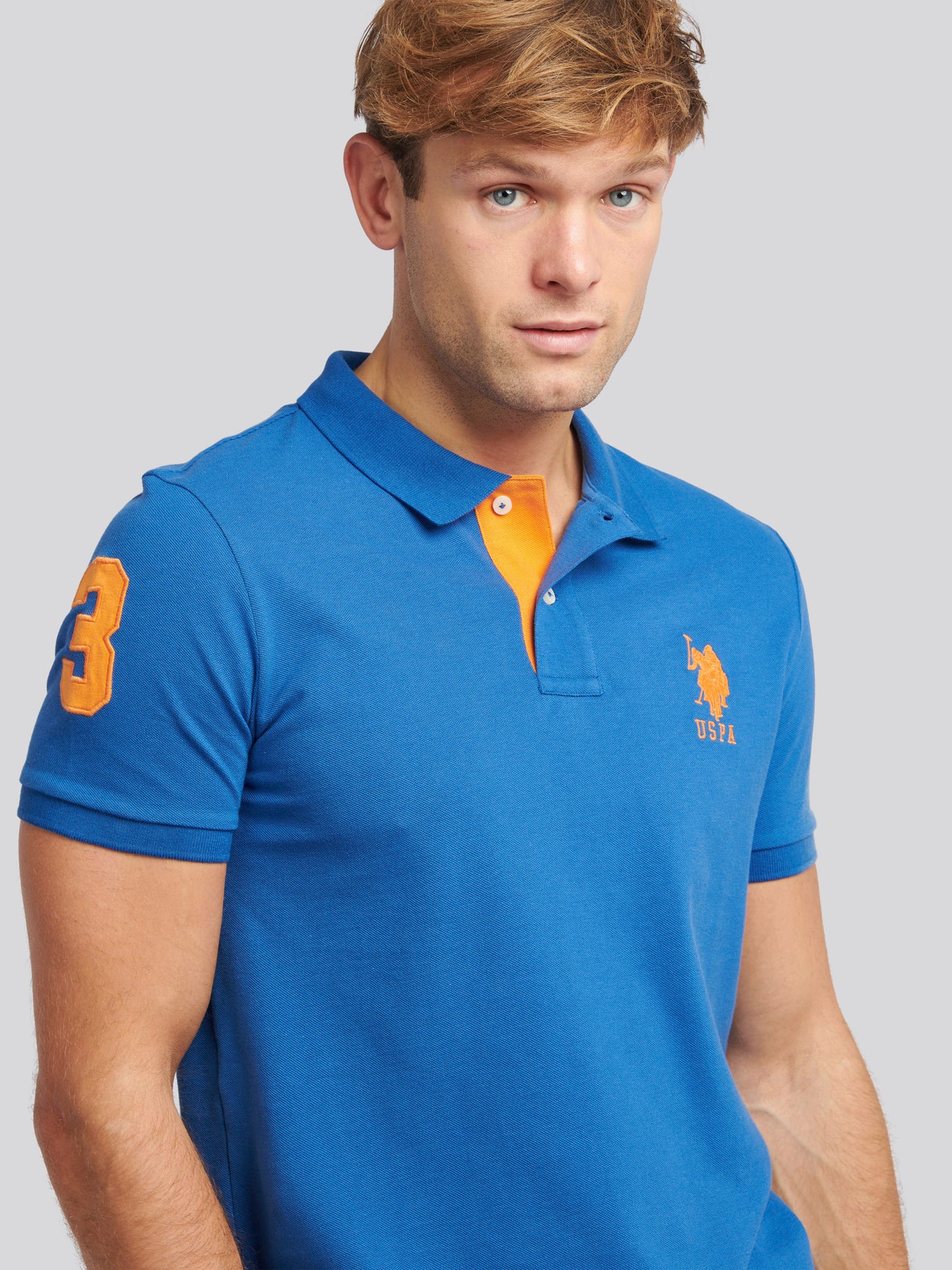 Mens Player 3 Polo Shirt Deja Vu Blue