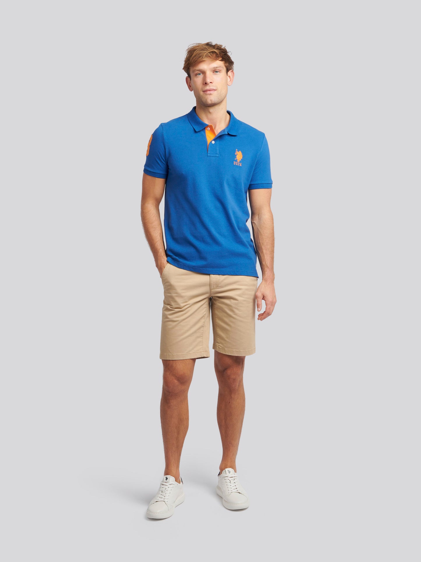 Mens Player 3 Polo Shirt Deja Vu Blue