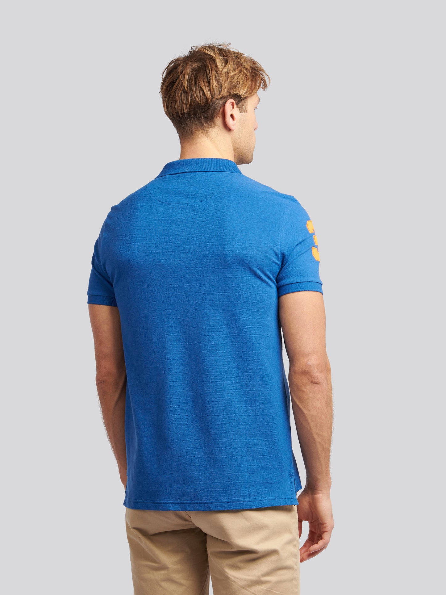 Mens Player 3 Polo Shirt Deja Vu Blue