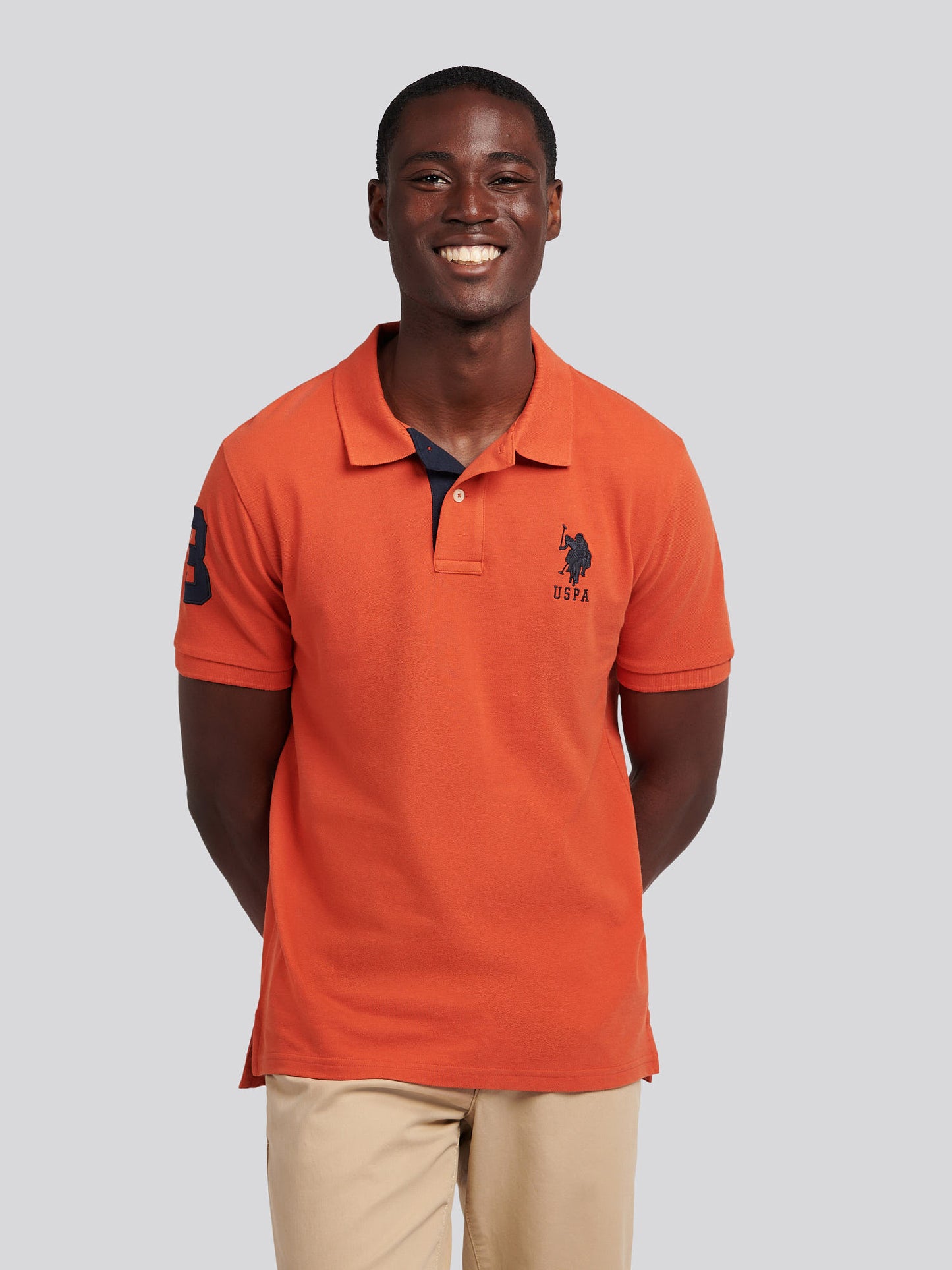 Mens Player 3 Polo Shirt in Burnt Ochre
